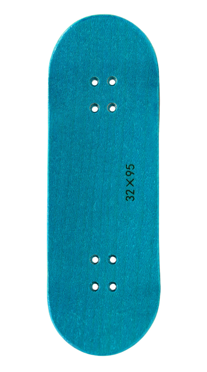 Teak Tuning PROlific Wooden 5 Ply Fingerboard Deck 32x95mm - Teak Teal - with Color Matching Mid Ply