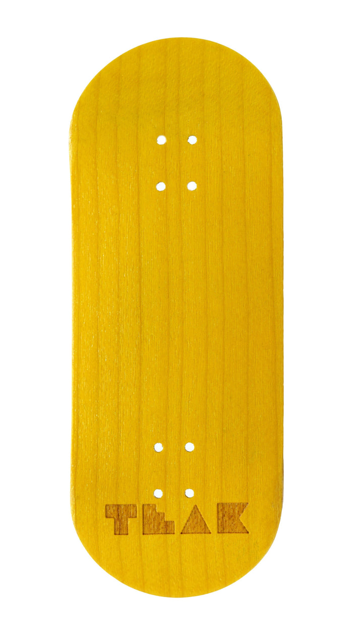Teak Tuning PROlific Wooden 5 Ply Fingerboard Deck 35x95mm - Banana Yellow - with Color Matching Mid Ply