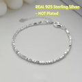 real 925 sterling silver block bracelet minimalist luxury design