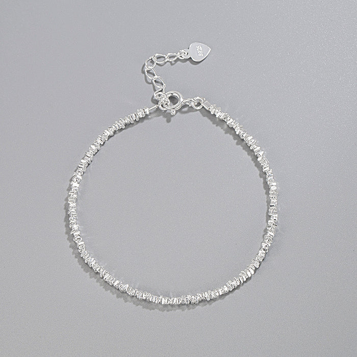 real 925 sterling silver block bracelet minimalist luxury design