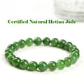 Real Hetian jade bracelet dark green natural certified