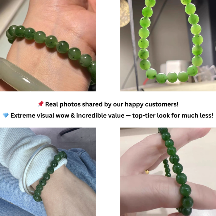 Real Hetian jade bracelet dark green natural certified