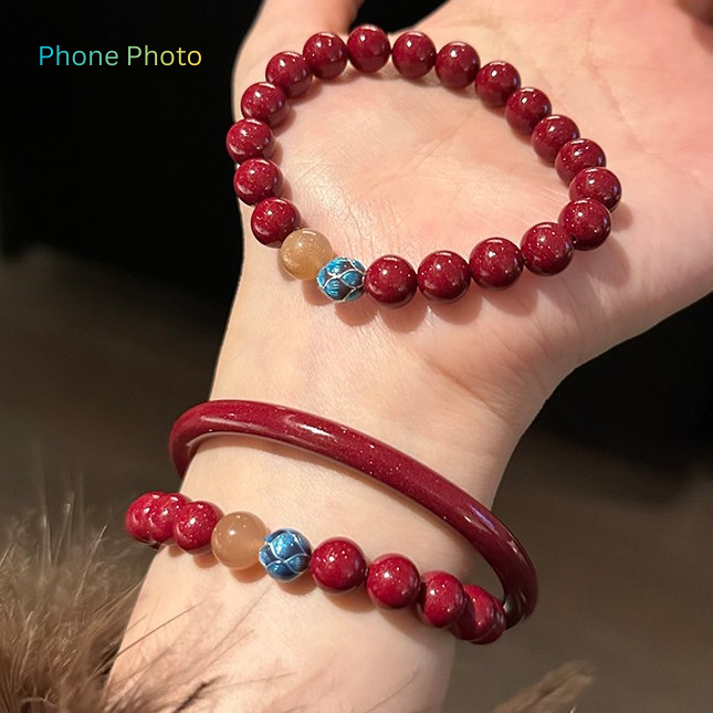 lucky red cinnabar bracelet wealth protection jewelry