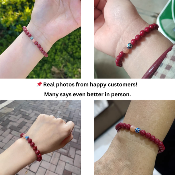 lucky red cinnabar bracelet wealth protection jewelry