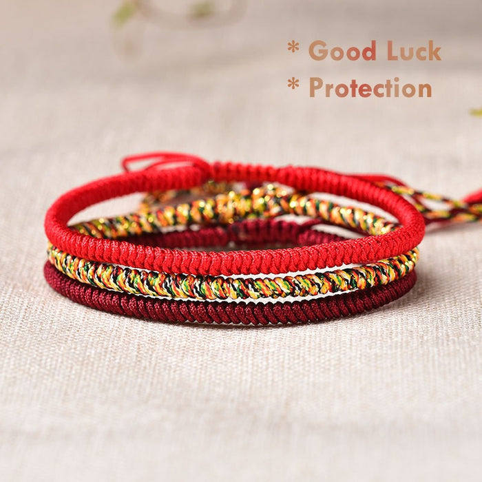 handmade red string bracelet for protection and luck