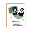 Roses Are Red Skunk Love Friendship Card - The Regal Find