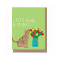 Scratch & Sniff Flower Cat Birthday Card - The Regal Find