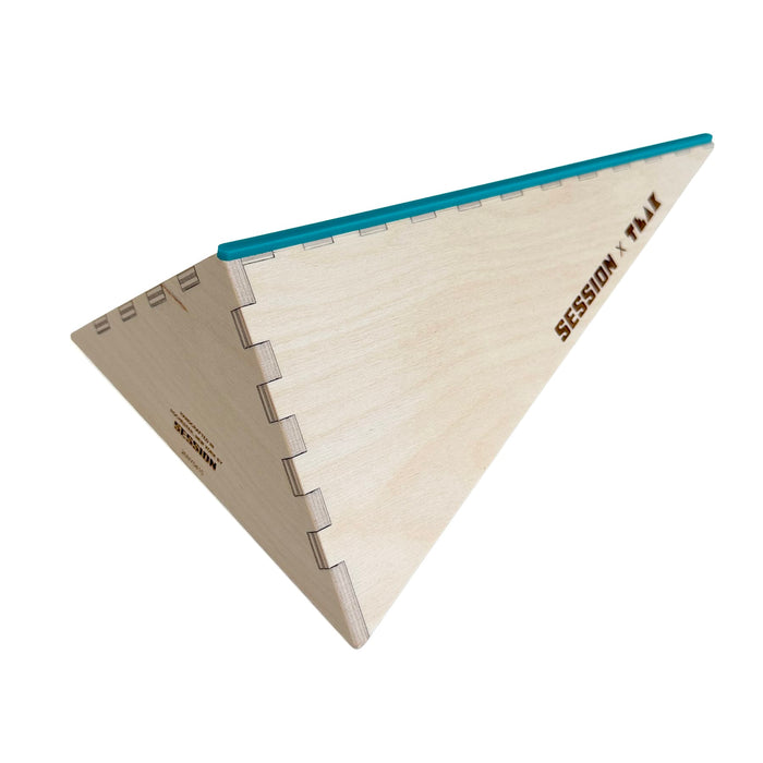 Session Fingerboards The Polebank - Wooden Fingerboard Obstacle with Acrylic Coping