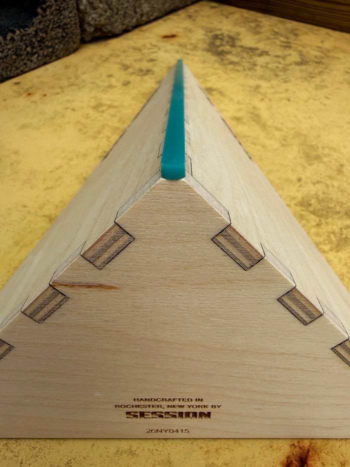 Session Fingerboards The Polebank - Wooden Fingerboard Obstacle with Acrylic Coping