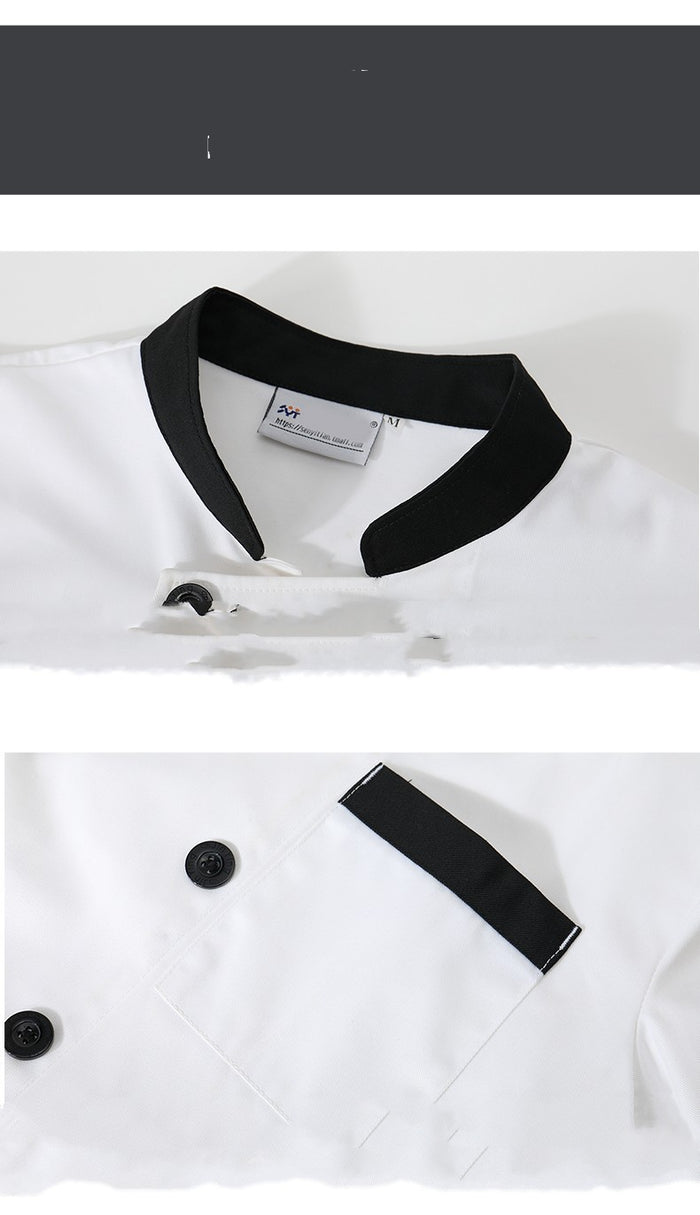 Short Sleeve Chef Jacket – Unisex Restaurant & Kitchen Work Shirt