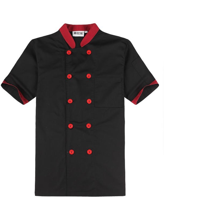 Short Sleeve Chef Jacket – Unisex Restaurant & Kitchen Work Shirt