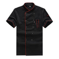Short Sleeve Chef Shirt – Unisex Poly-Cotton Kitchen Uniform | White, Red, Black