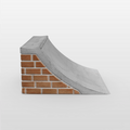 Silent Obstacles Silent Quarter Pipe - Noise-Dampening Fingerboard Ramp, 6" long x 5" wide x 2.75" tall