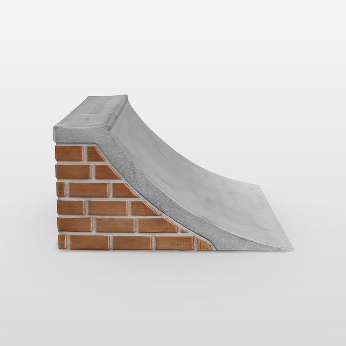 Silent Obstacles Silent Quarter Pipe - Noise-Dampening Fingerboard Ramp, 6" long x 5" wide x 2.75" tall