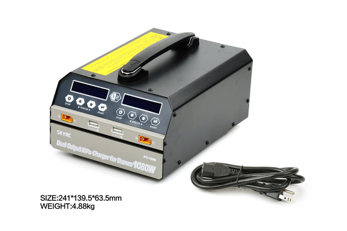 High-Power Charger SKYRC PC1080 6S Dual-Channel Battery Charger for Drones
