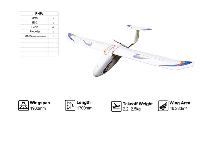 Skywalker 1900mm Fixed Wing Drones Platform