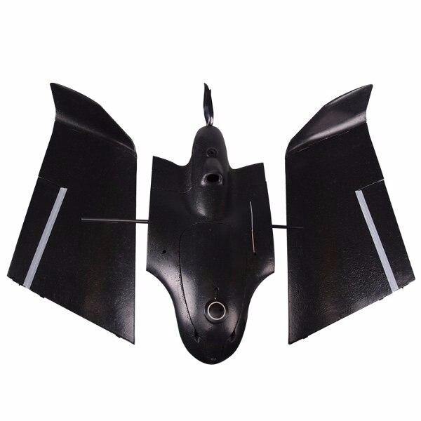 Black VTOL drone fuselage with wings, designed for mapping and industrial surveying applications.