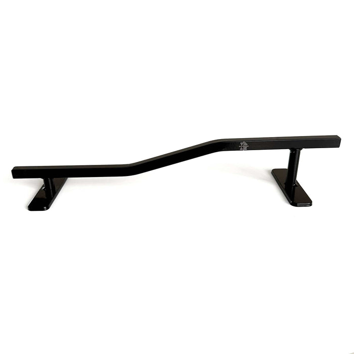 Teak Tuning Square, Bi-Level Fingerboard Rail V2, 12" Long - Steel Construction - Made in USA - Black