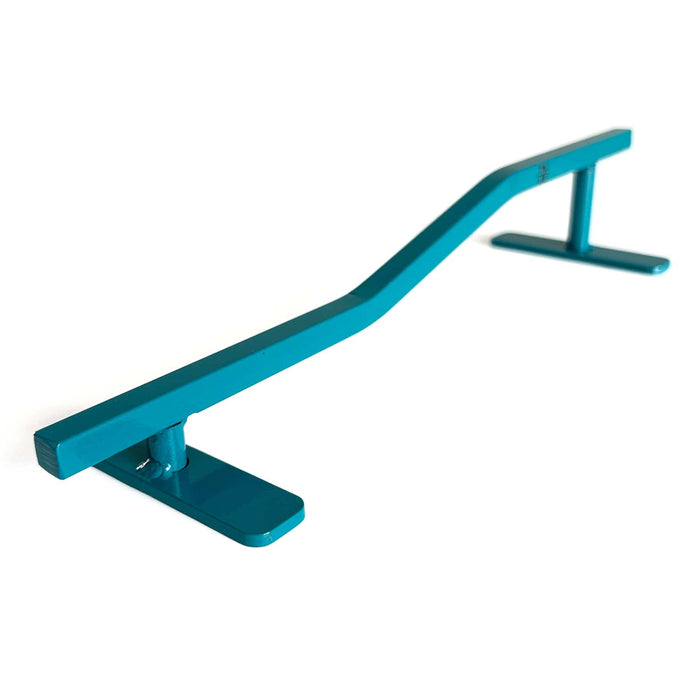 Teak Tuning Square, Bi-Level Fingerboard Rail V2, 12" Long - Steel Construction - Made in USA - Teak Teal