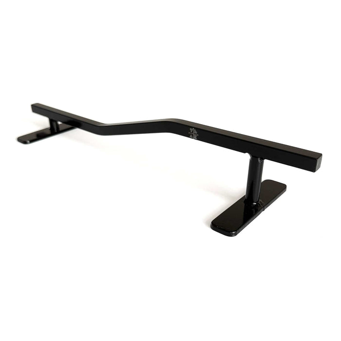 Teak Tuning Square, Bi-Level Fingerboard Rail V2, 12" Long - Steel Construction - Made in USA - Black