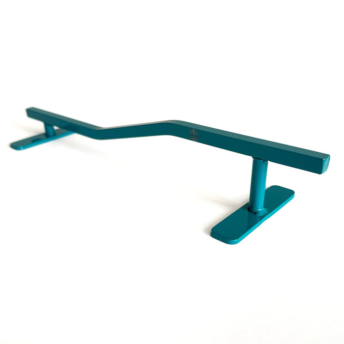 Teak Tuning Square, Bi-Level Fingerboard Rail V2, 12" Long - Steel Construction - Made in USA - Teak Teal
