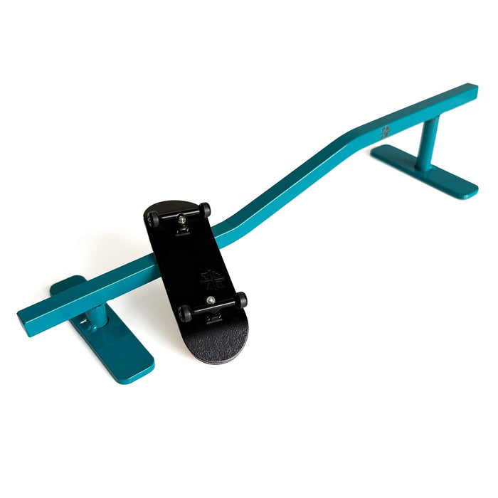 Teak Tuning Square, Bi-Level Fingerboard Rail V2, 12" Long - Steel Construction - Made in USA - Teak Teal