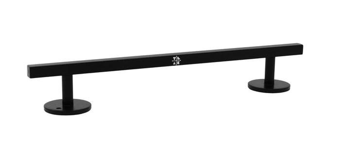 Straight, Square Fingerboard Rail, 10" Long - Steel Construction - Black