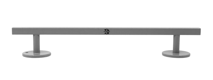 Teak Tuning Straight, Square Fingerboard Rail, 10" Long - Steel Construction - Silver Grey