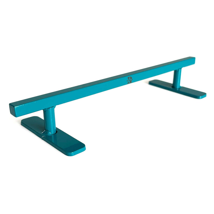 Teak Tuning Straight, Square Fingerboard Rail V2, 10" Long - Steel Construction - Made in USA - Teak Teal