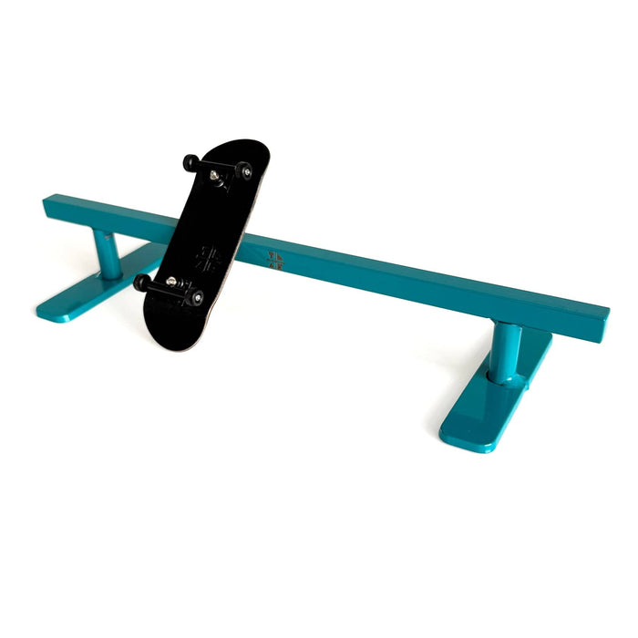 Teak Tuning Straight, Square Fingerboard Rail V2, 10" Long - Steel Construction - Made in USA - Teak Teal