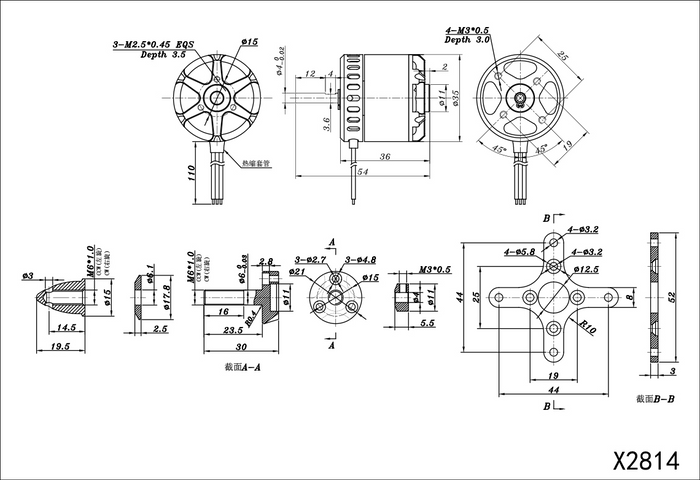 SunnySky X Series V3SunnySky X Series V3 X2814 V3 Brushless MotorsUAVMODEL