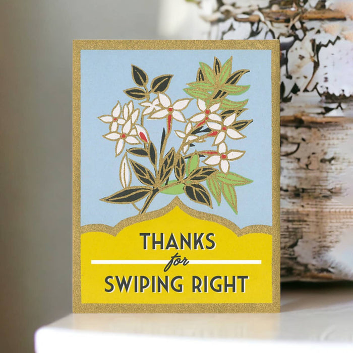 Thanks for Swiping Right - Funny Dating Relationship Card - The Regal Find