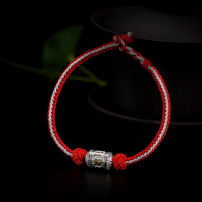 Handmade Tibetan silver bracelet feng shui jewelry unisex