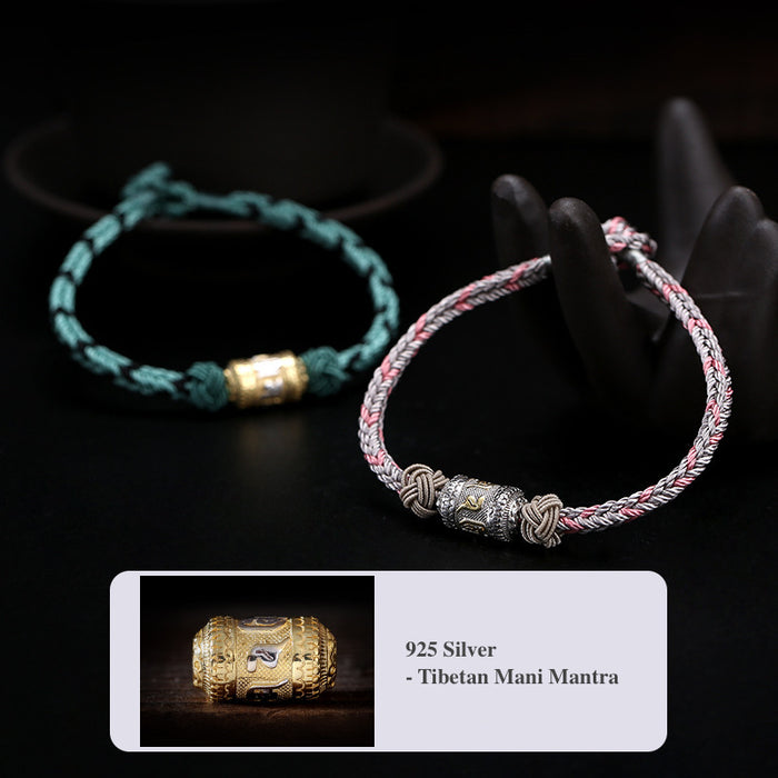 Handmade Tibetan silver bracelet feng shui jewelry unisex