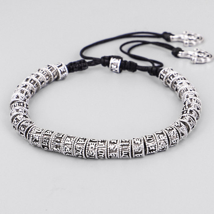 Handmade Tibetan Mantra Bracelet for Compassion and Good Luck