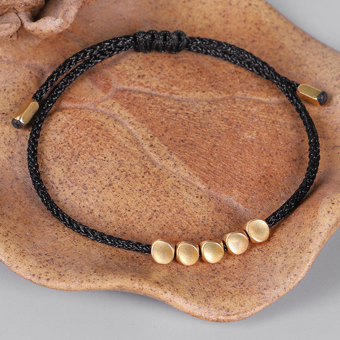 Unisex protection bracelet with copper bead accents