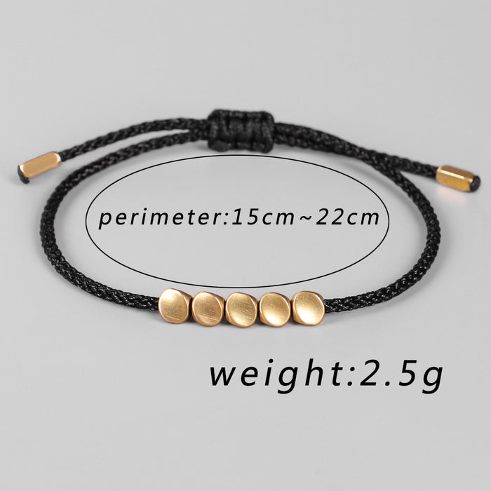 Adjustable red cord bracelet for men and women