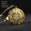 Tiger Eye Orgonite Protection Necklace Unisex Crystal Jewelry