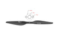 Tmotor Sanded Matte P-series carbon fiber propellers for multirotors with detailed specifications and mounting guidelines