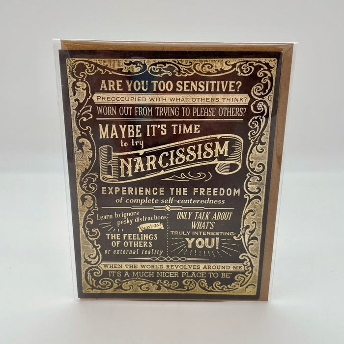 Try Narcissism Card - The Regal Find