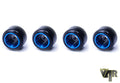 CartWheels V4R Classic Aluminum Core Fingerboard Wheels by Cartwheels - Black with Blue Core (7.5mm) (Copy)
