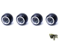 CartWheels V4R Classic Aluminum Core Fingerboard Wheels by Cartwheels - Black with Silver Core (7.5mm)