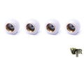 CartWheels V4R Classic Aluminum Core Fingerboard Wheels by Cartwheels - White with Gold Core (7.5mm)