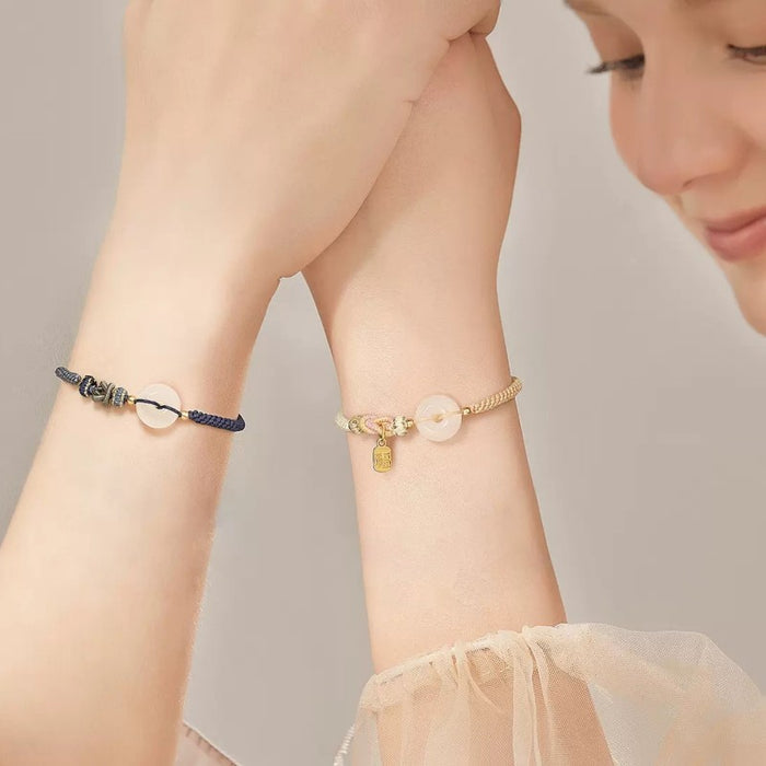 Matching Couple Bracelets – White Agate Harmony Jewelry
