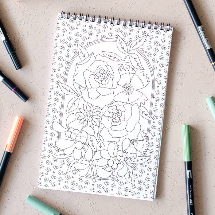 Wildflowers Premium Coloring Book - The Regal Find