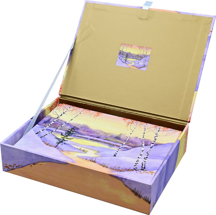 Winter Sunrise Deluxe Boxed Holiday Cards - The Regal Find