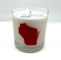 Wisconsin Silhouette, Glass Soy Candle (8.5 oz) - The Regal Find