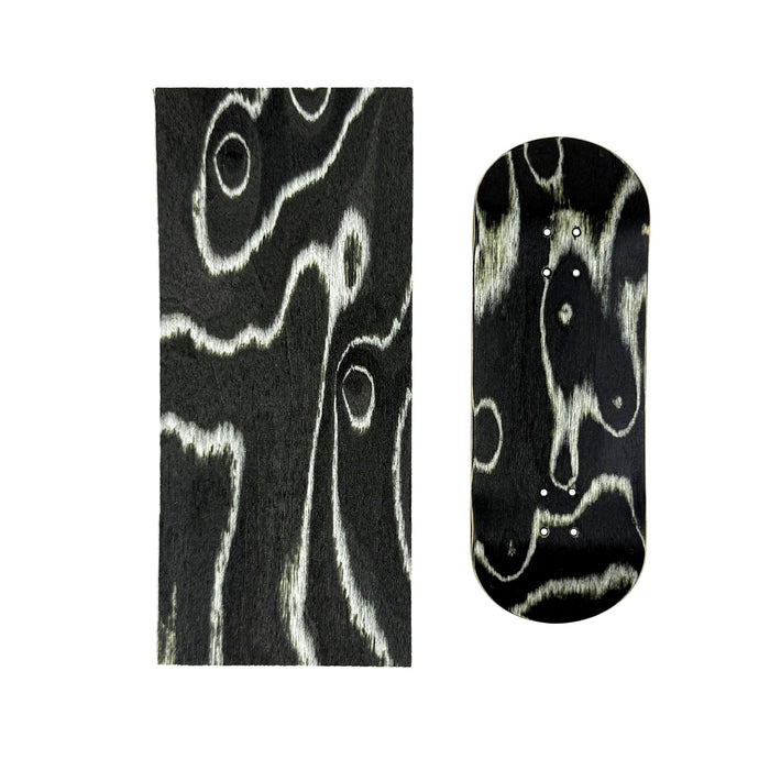 Teak Tuning Pro Fingerboards Zebra Swirl Veneer - 5 Sheets of Unique Veneer for Making Fingerboard Decks
